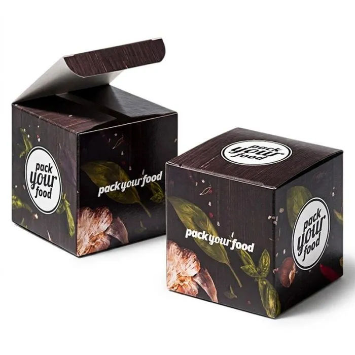 Grande boîte cube à emporter personnalisable