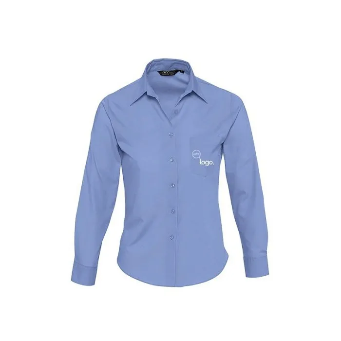 Chemise femme popeline manches longues personnalisée EXECUTIVE