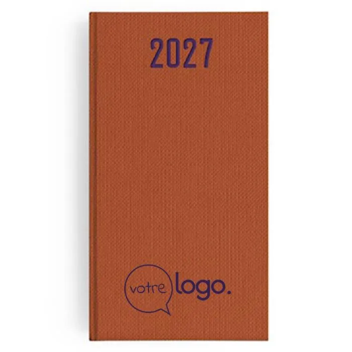 Agenda de bureau Mini personnalisable effet toilé