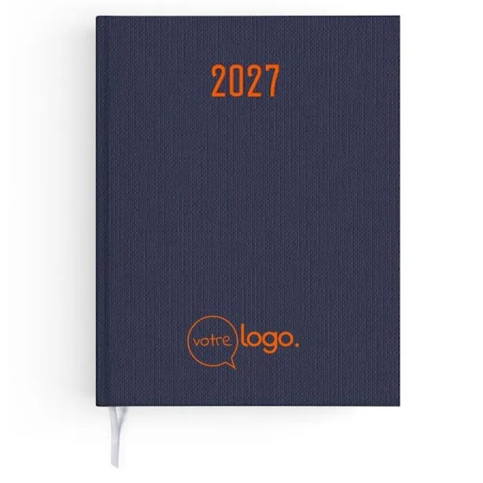 Agenda de bureau Voyage personnalisable effet toilé