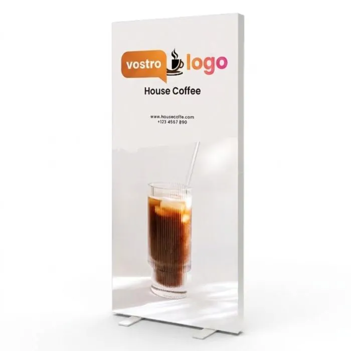 Espositore luminoso a LED bifacciale magnetico personalizzabile - Brightbox Double