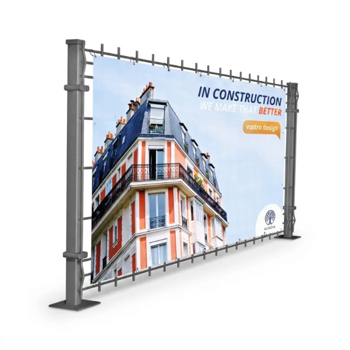 Striscione personalizzato per recinzione di cantiere