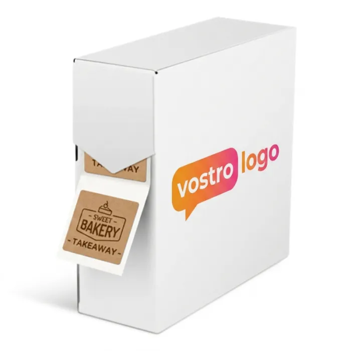 Adesivi pubblicitari in carta kraft