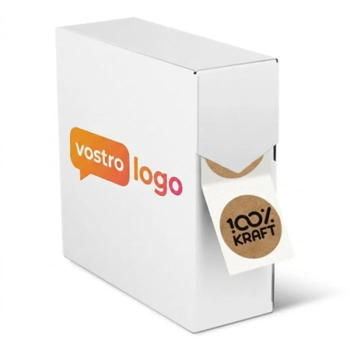 Etichette kraft personalizzate in rotolo