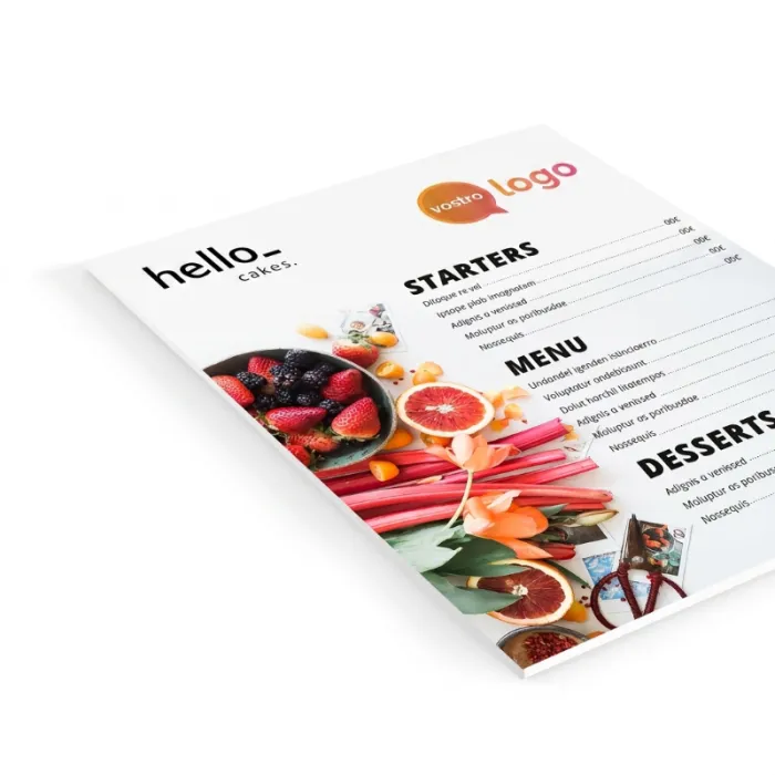 Menu personalizzato in schiuma Forex da 10 mm per ristorante