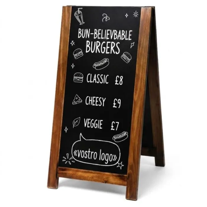 Lavagna da tavolo in legno Natura Chalkboard Antique personalizzabile