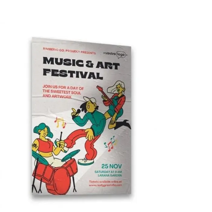 Manifesto pubblicitario classico da stampare