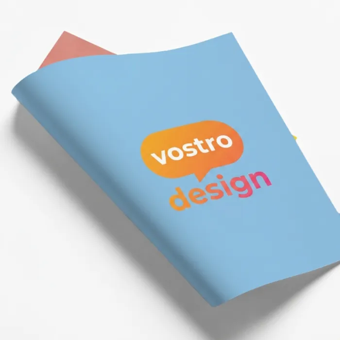 Manifesto con retro blu personalizzabile