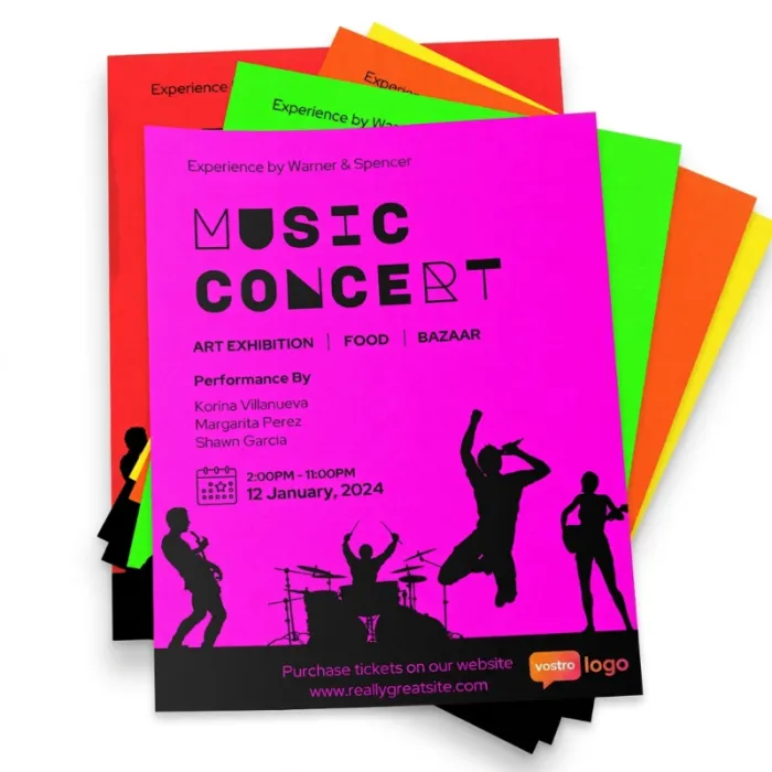 Manifesto pubblicitario fluorescente