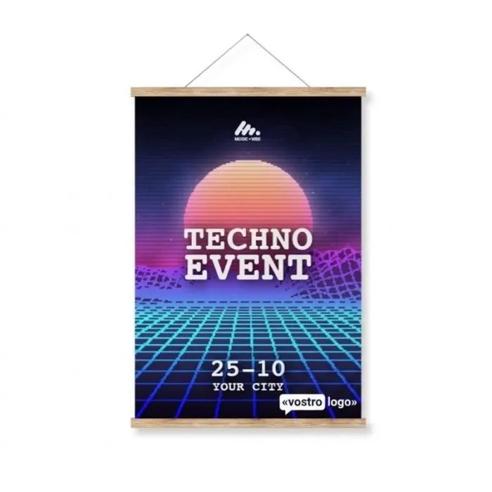 Poster con ganci per l'affissione pubblicitaria