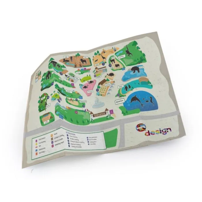 Plan touristique personnalisé papier à graines