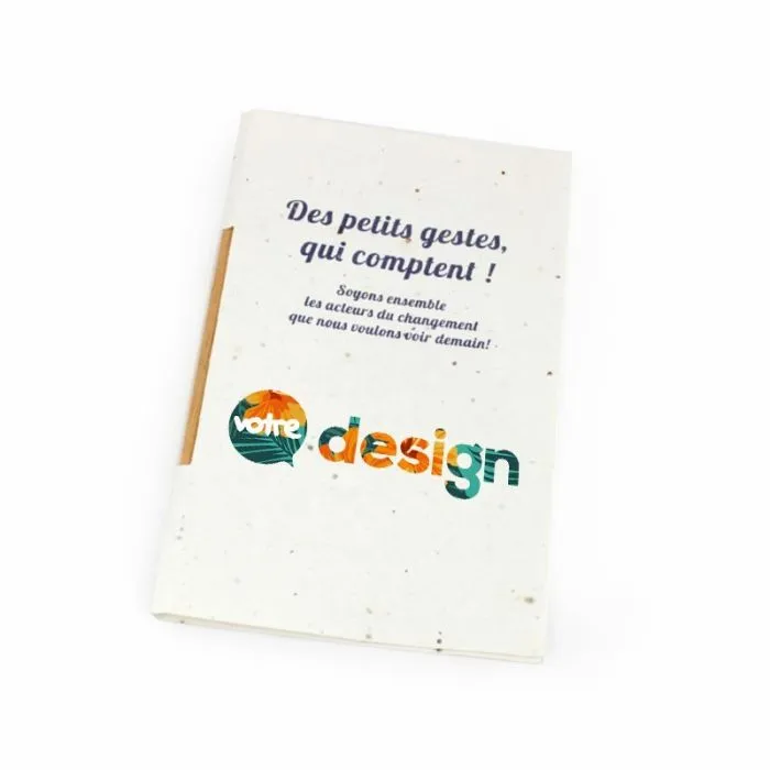 Carte de voeux personnalisée et son crayon bois
