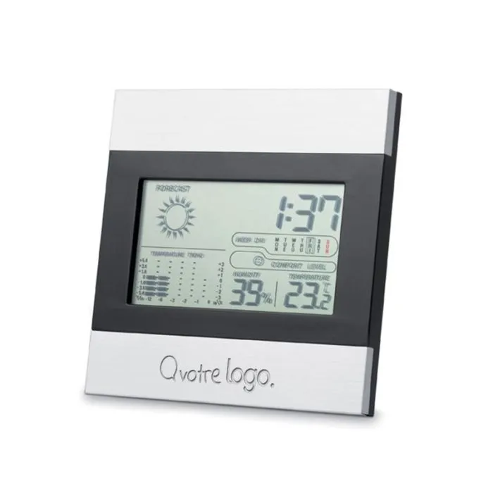 Station météo noire et argent publicitaire RIPPER