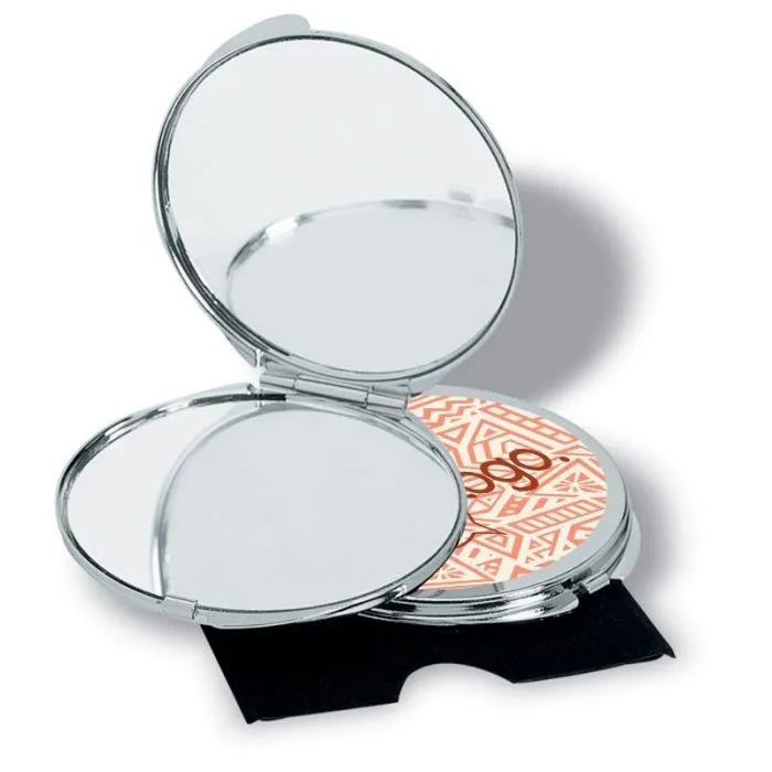 Miroir de luxe chromé publicitaire GUAPAS