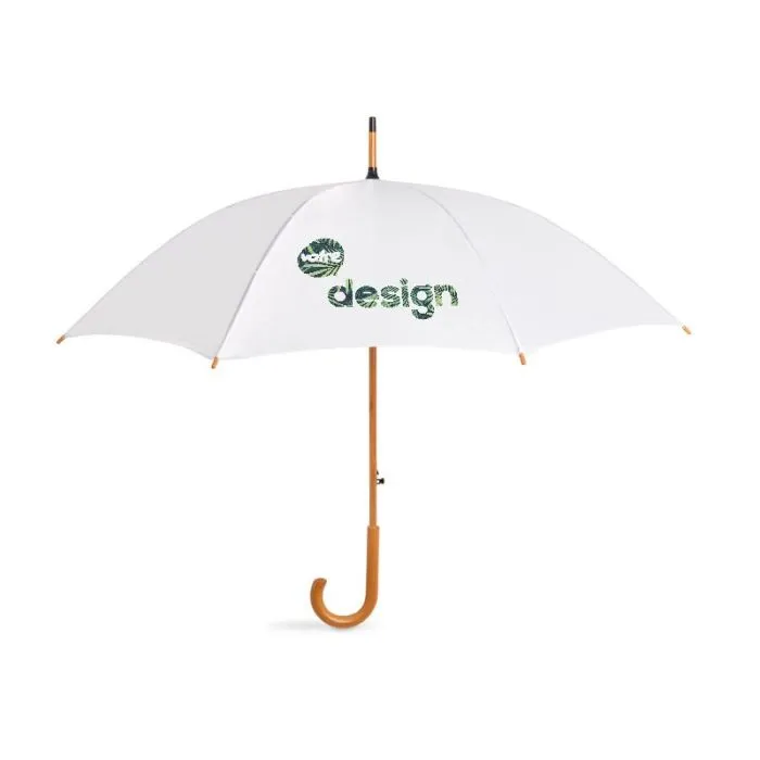 Parapluie avec poignée en bois publicitaire CUMULI