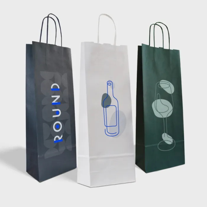 Sac bouteille de vin kraft 