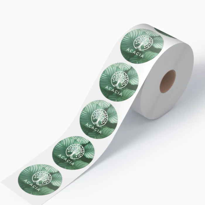 Reclame-etiketten op rol