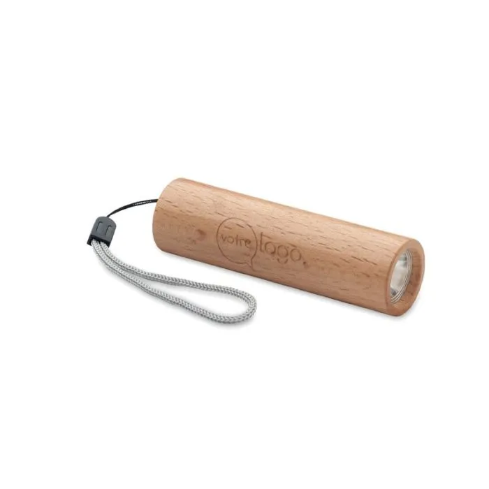 Torche rechargeable publicitaire en bois - LITE