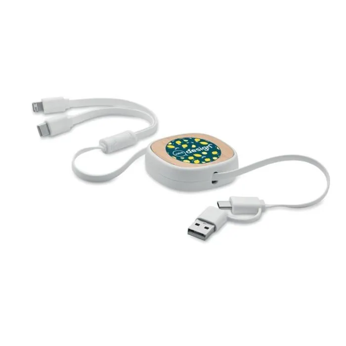 Câble de charge publicitaire USB rétractable - TOGOBAM