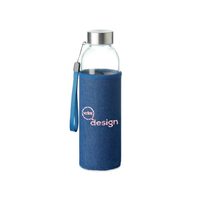 Bouteille & housse personnalisable denim 500ml UTAH DENIM