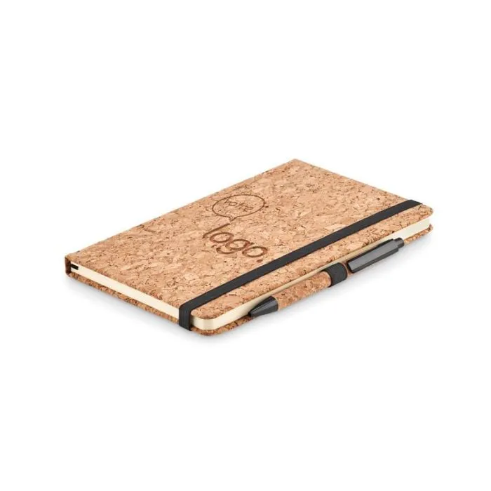 Carnet A5 personnalisé & stylo en liège - SUBER SET