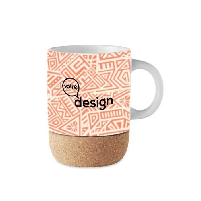 Tasse personnalisé avec base en liège SUBCORK