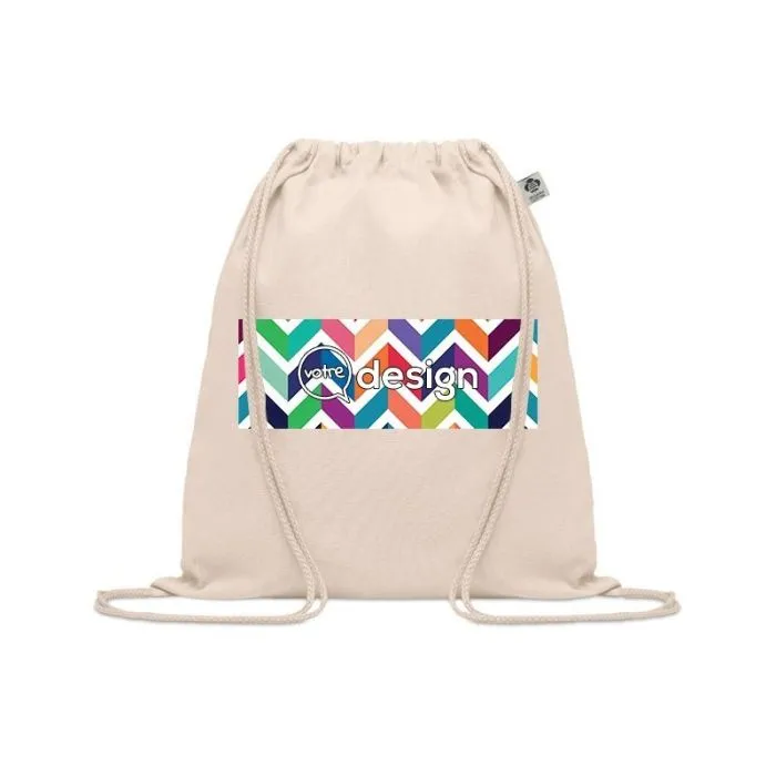 Sac à cordon personnalisé en coton organique YUKI