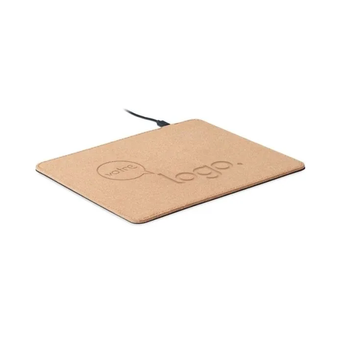 Tapis de souris chargeur liège publicitaire WIRELESS MATTY