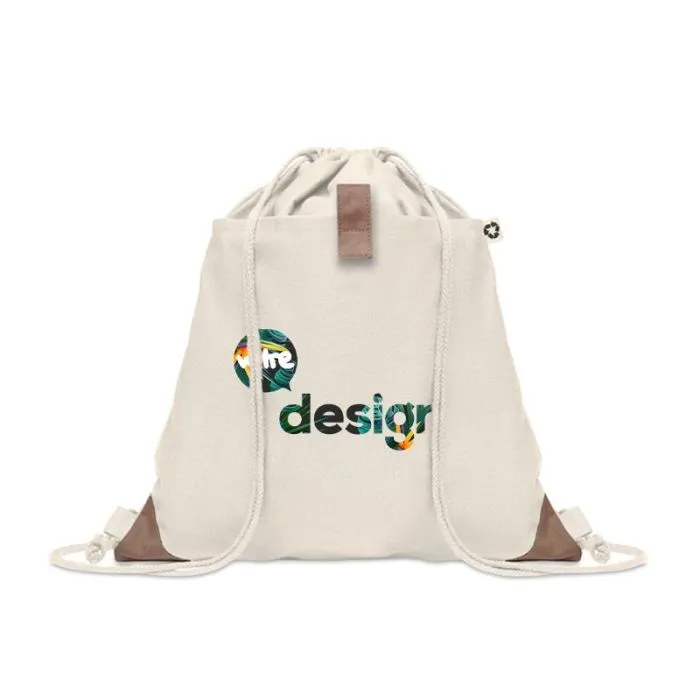 Sac à cordon publicitaire en coton recyclé PANDA BAG