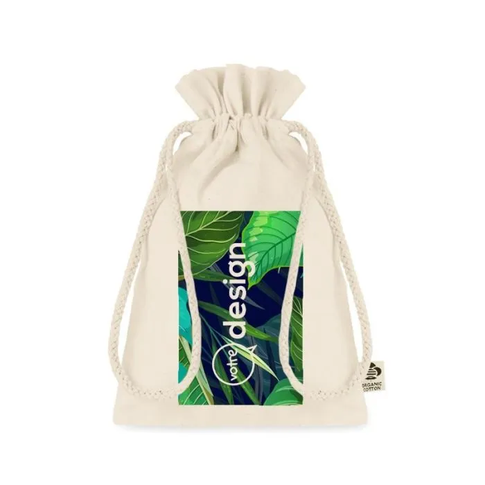 Sac cadeau personnalisé coton biologique S AMBER SMALL