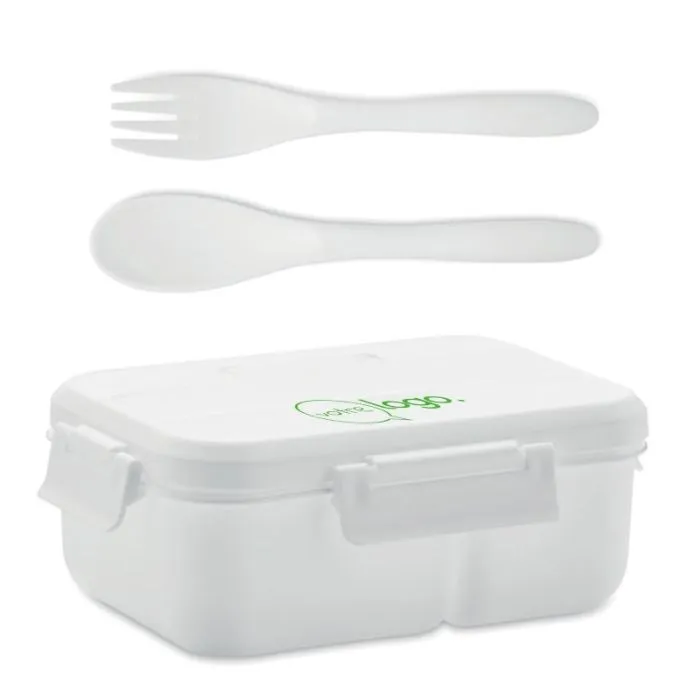 Lunch box publicitaire et couverts en PP MAKAN