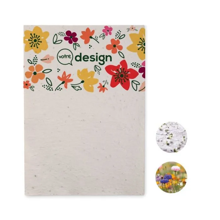Papier A4 graines de fleurs publicitaire - ASIDI