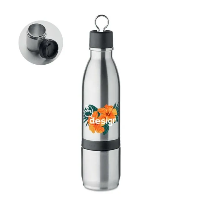 Gourde double paroi 2 en 1 500ml personnalisable - ATERA