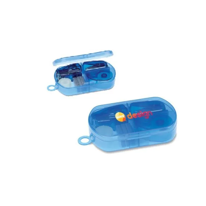 Set de bureau dans une boîte plastique publicitaire BUROBOX