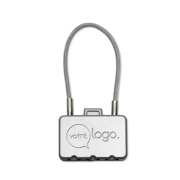 Cadenas publicitaire pour valise THREECODE