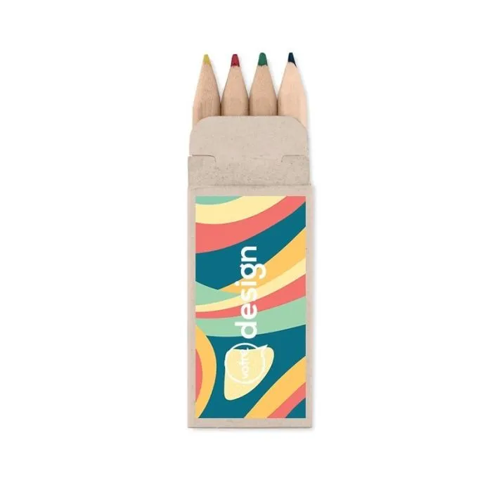 4 mini crayons de couleur personnalisés PETIT ABIGAIL