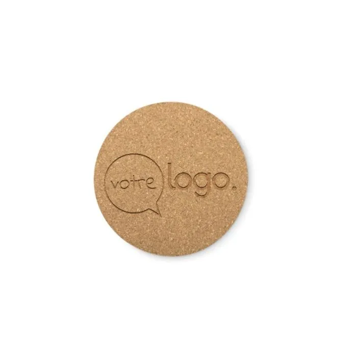 Sous-verres publicitaire ronds en liege BIERPON