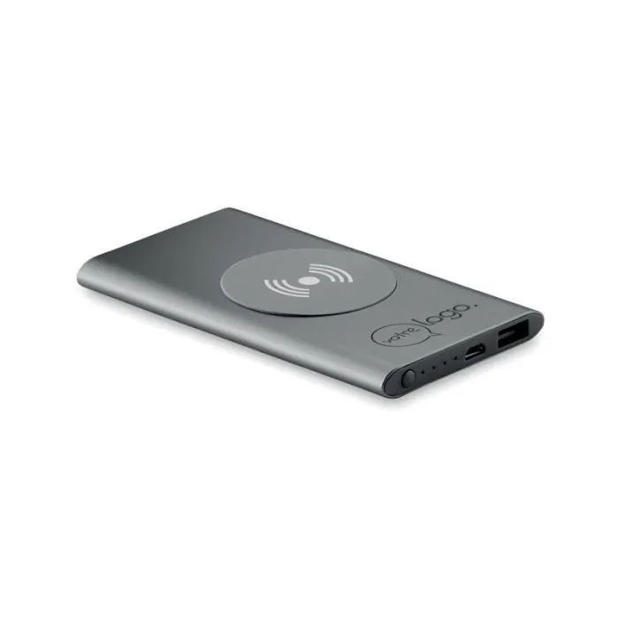 Powerbank personnalisé sans fil 4000mAh. POWER&WIRELESS