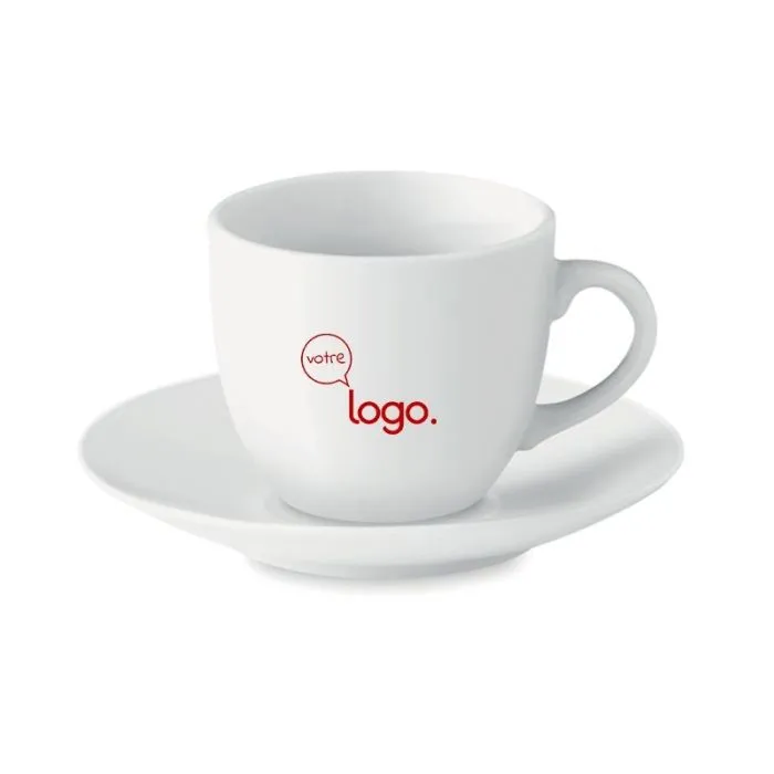 Tasse et sous tasse personnalisé porcelaine 80 ml ESPRESSO
