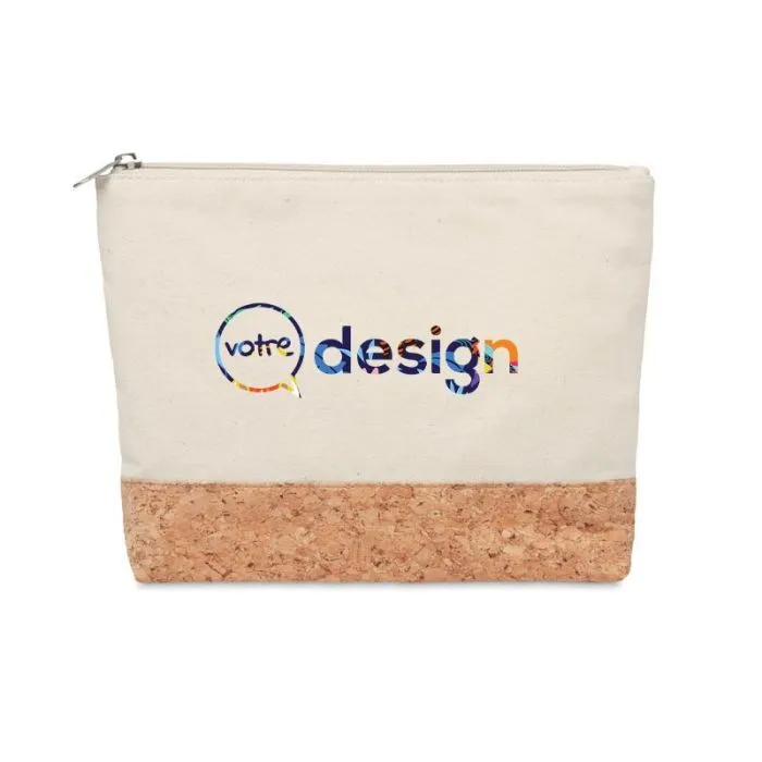 Trousse liège & coton personnalisé PORTO BAG