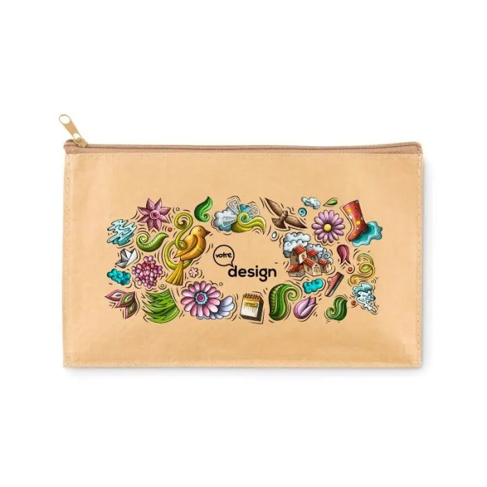 Trousse en papier tissé personnalisée FLAT CASE