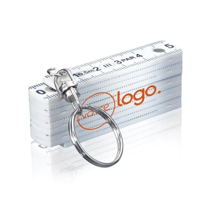 Mini règle pliable publicitaire porte-clés