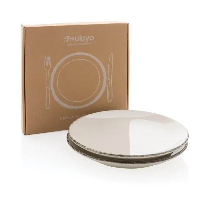 Set de 2 assiettes publicitaire 28cm Ukiyo