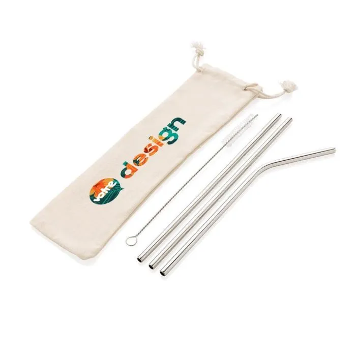 Set de pailles personnalisé en acier inoxydable