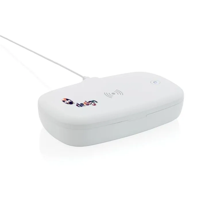 Boîte de stérilisation personnalisable UV-C avec chargeur sans fil 5W