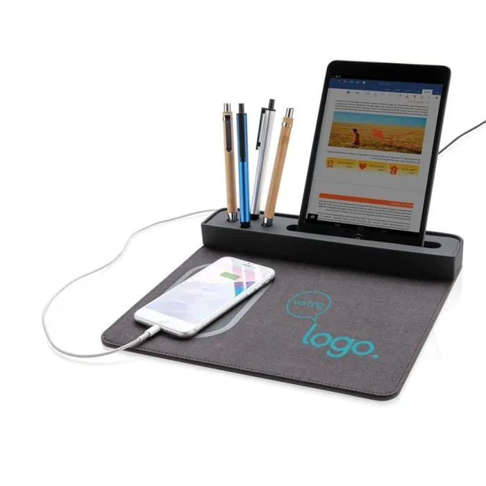 Tapis de souris publicitaire Air avec chargeur à induction 5W