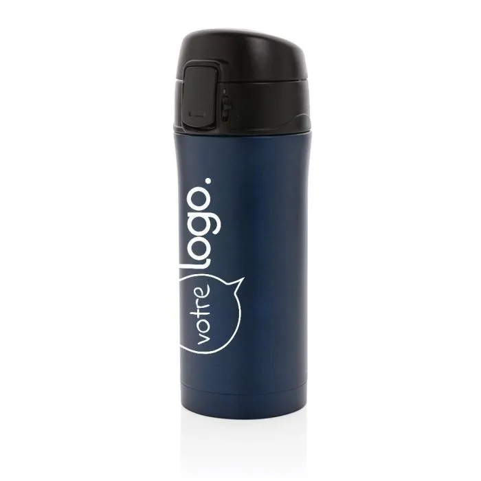 Mug publicitaire à verrouillage facile métallique