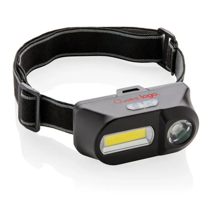 Lampe frontale  publicitaire avec LED et COB