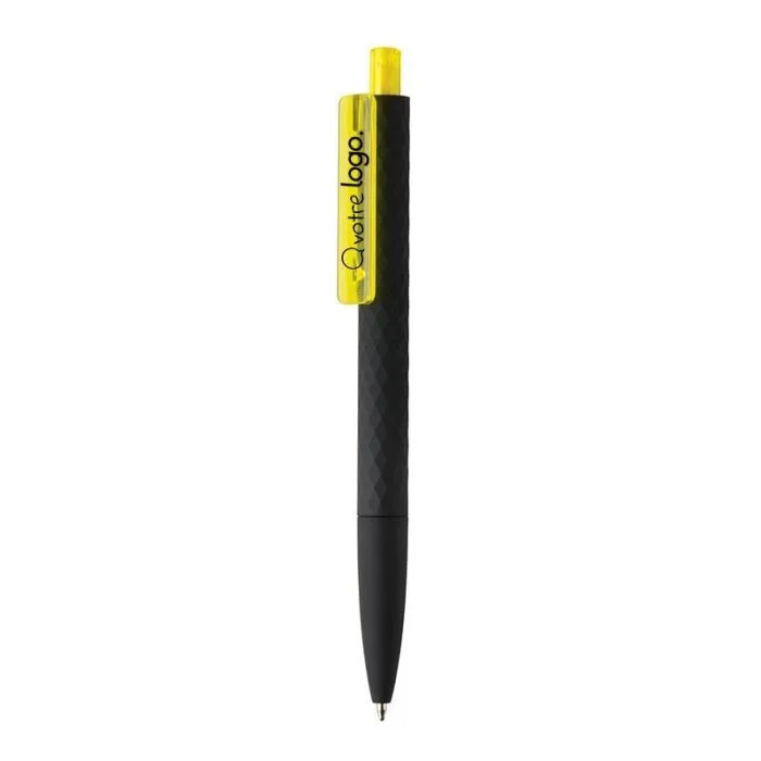 Stylo X3 publicitaire soft touch noir