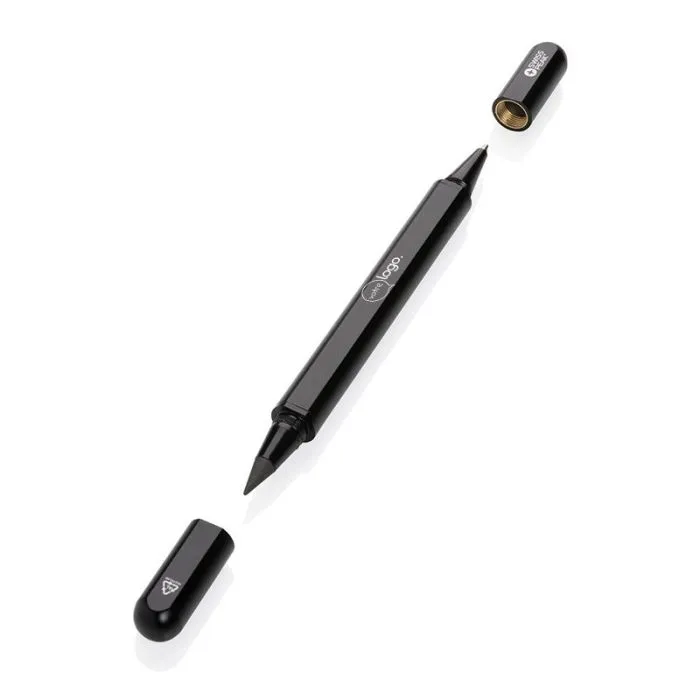 Stylo à double pointe personnalisé en aluminium RCS - Swiss Peak Storm